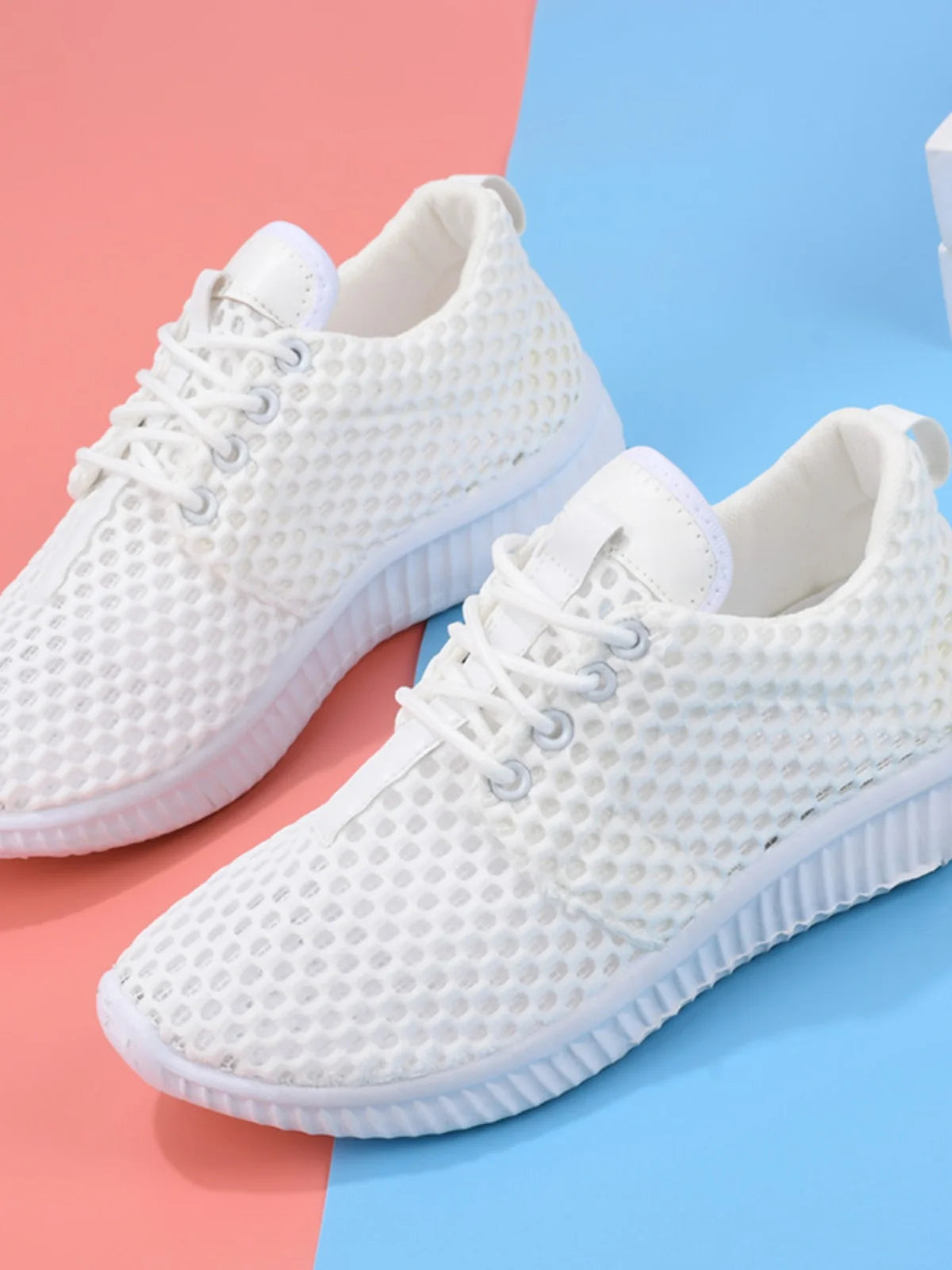 women's summer mesh shoes women's breathable mesh surface casual sports comfort mother's shoes anti slip soft sole  white shoe