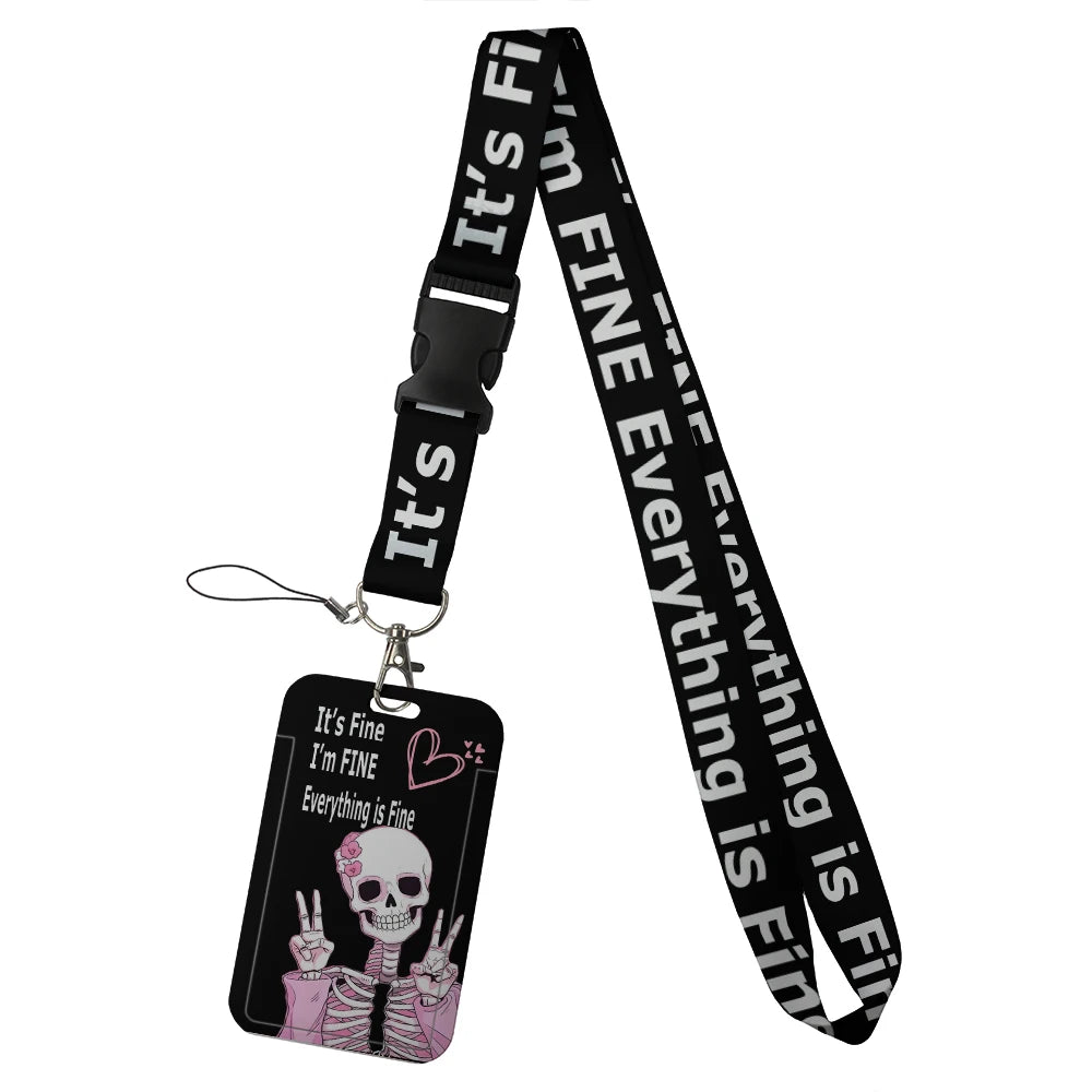 quotation card holder Lovely hanging rope  ID pass hang accessories holder lanyard Student  Bus passr protective Case