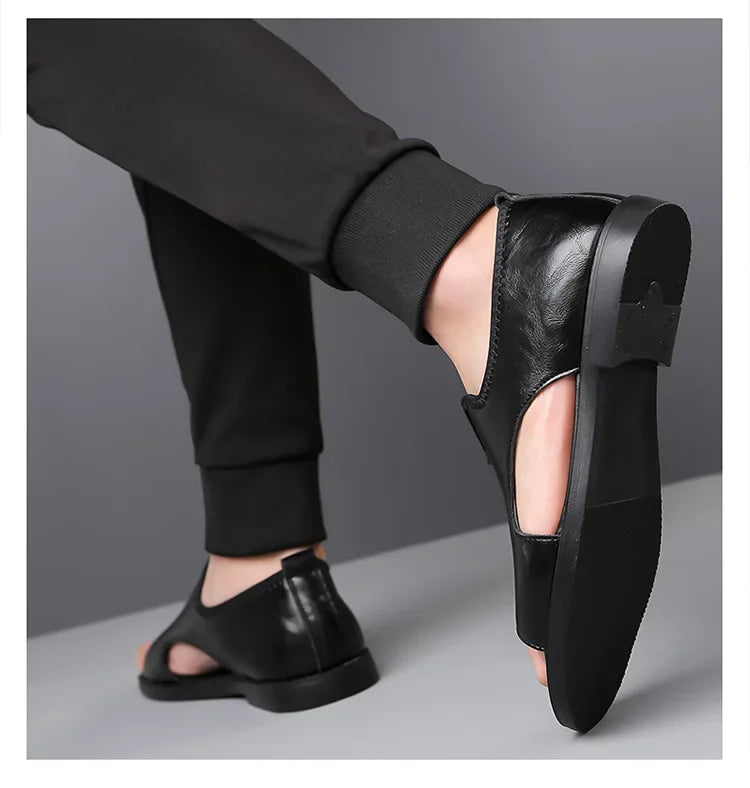 Brand Men's Sandals New Casual Shoes High Quality Soft Sole Men Slippers Outdoor Comfor Beach Shoes Leather Flat Sandals for Men