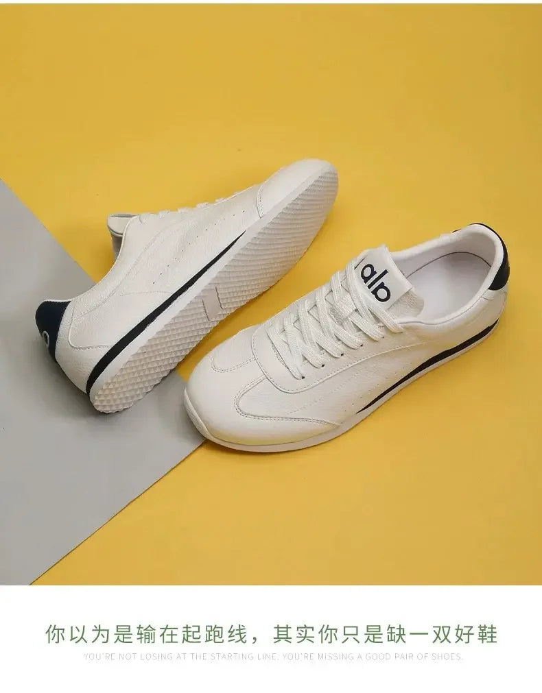 Non slip sneakers simple elegant style soft wear resistant sole lightweight breathable casual trainers for men women streetwear