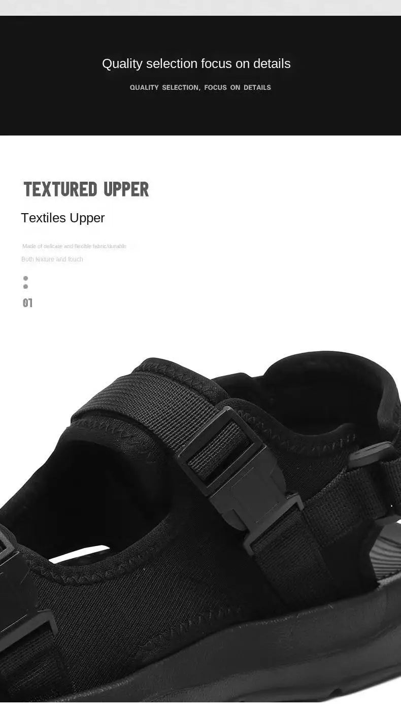 A Pair of New Men's Sandals, Summer Style, Far-Moving, Fashionable, Wear-Resistant, Sand-Resistant, Casual and Versatile Beach Shoes