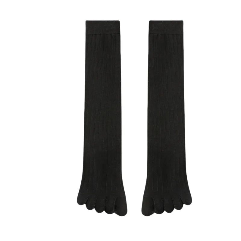 Men's Cotton Sweat Absorption Split-toe Knee-high Socks Breathable High Quality Soft Male Sock Comfortable Fashion Casual Sox
