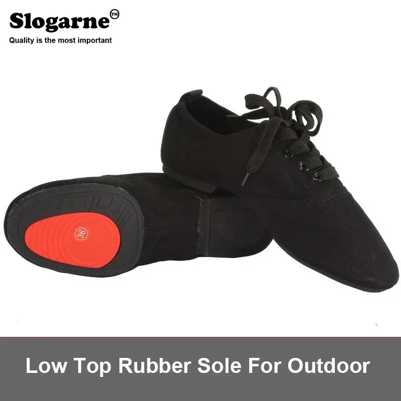 Children Canvas Ballet Shoes Kids' Soft Dance Shoes Women Men Dancing Ballroom Latin Modern Jazz Shoes Yoga Training Footwear