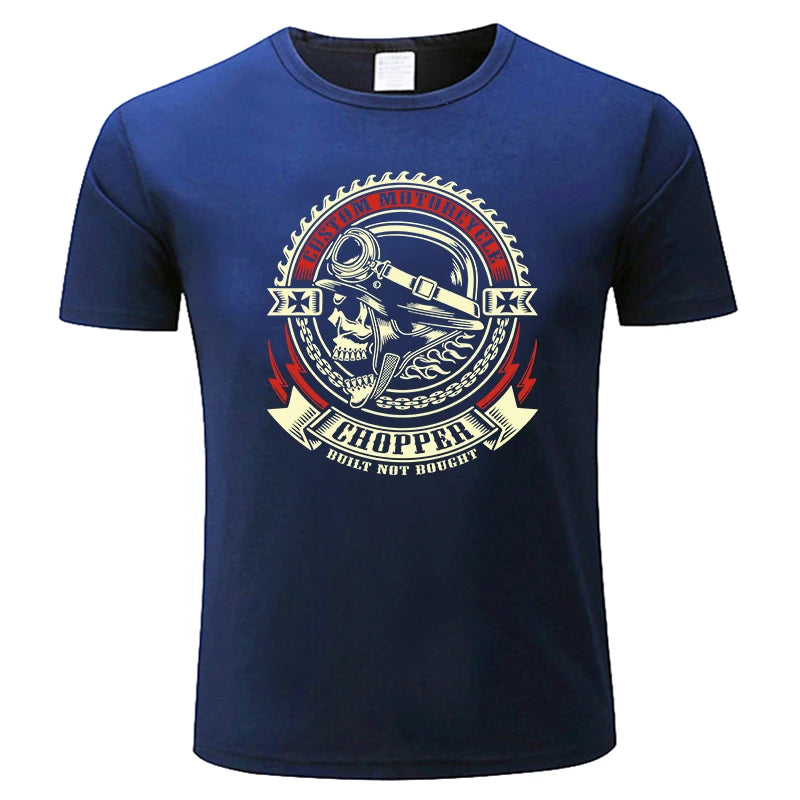 mens black tshirt summer tops Chopper Custom Motorcycle Biker Rider Motorrad Men'S T Shirt euro size
