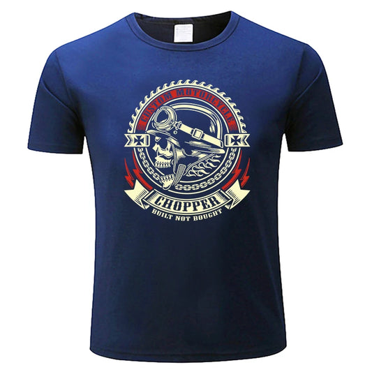 mens black tshirt summer tops Chopper Custom Motorcycle Biker Rider Motorrad Men'S T Shirt euro size