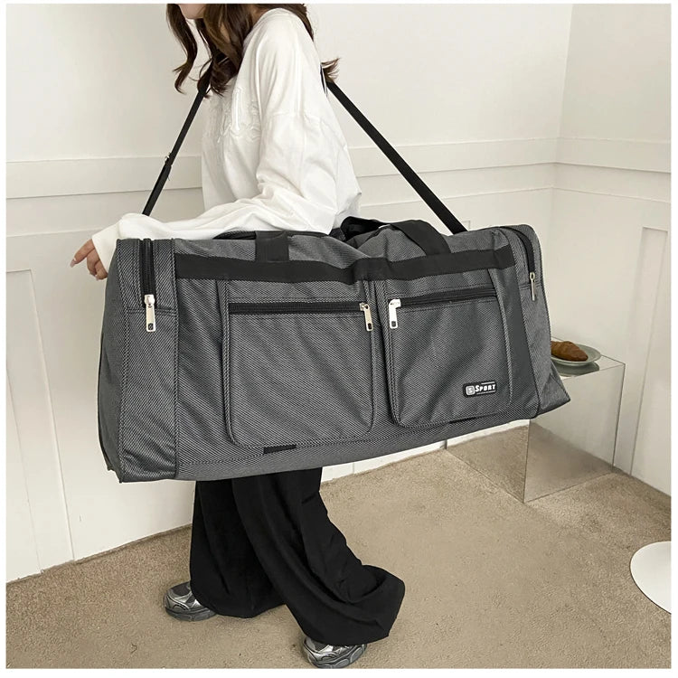 Women Men Nylon Travel Duffel Bag Carry On Luggage Bag Men Tote Large Capacity Weekender Gym Sport Holdall Overnight Bag Pouches