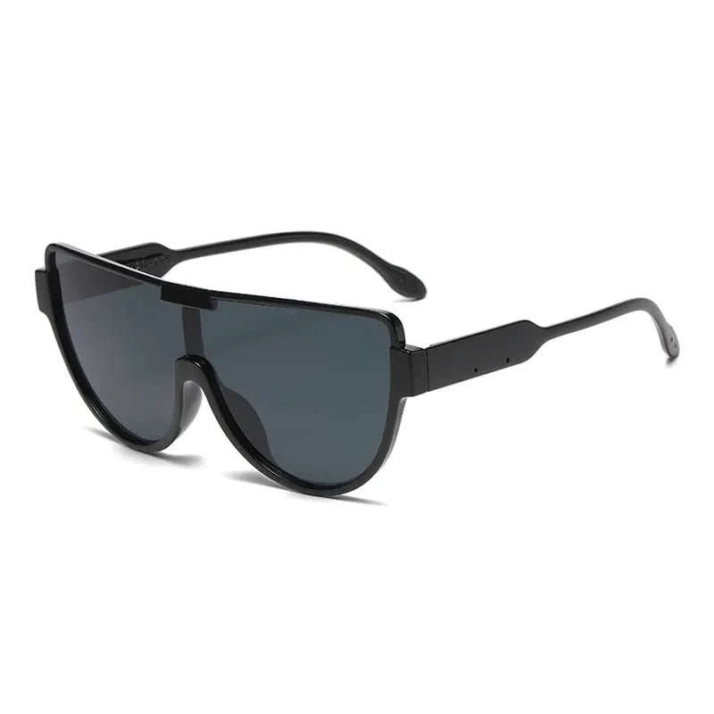 Fashion New Retro Oversized Sunglasses Women Integrated Frame Eyeglasses Punk Style Street Photography Glasses BAZAARHUBO