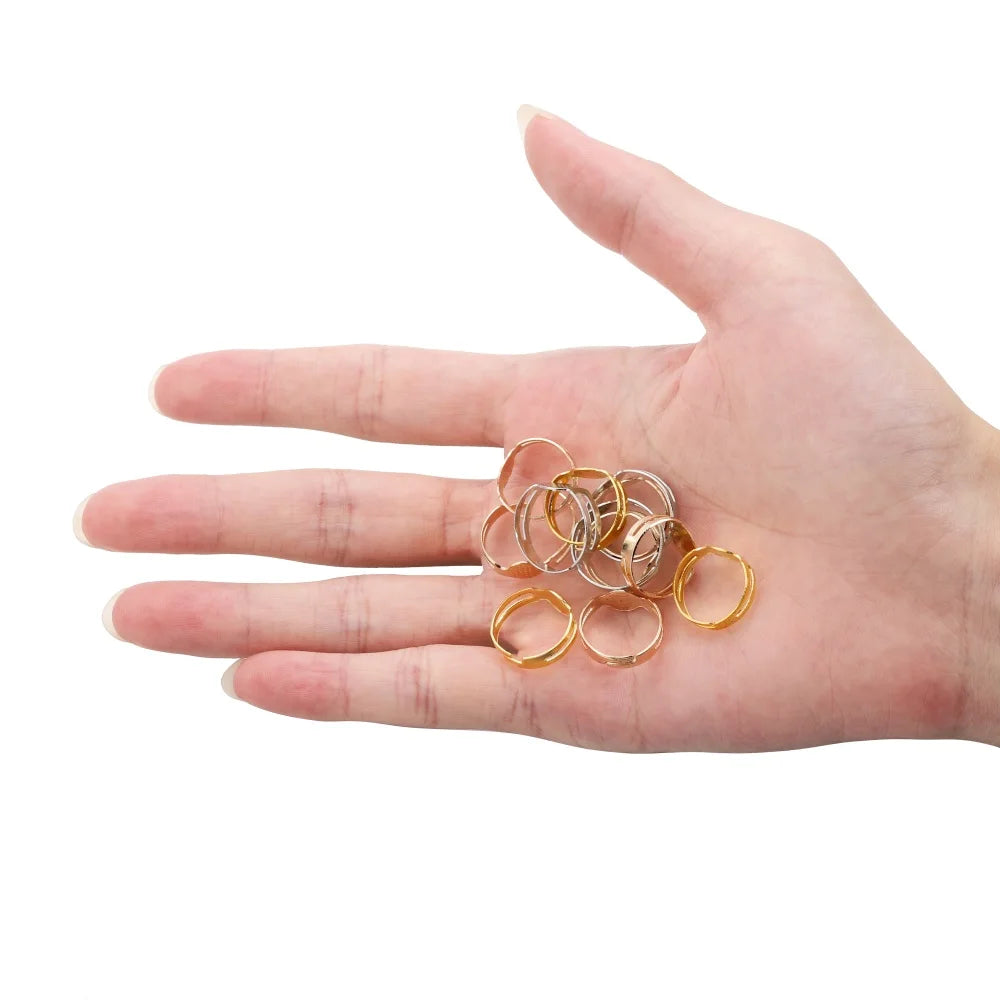 20-40Pcs/lot 7-10mm Metal Adjustable Blank Rings Setting For DIY Handmade Ring Jewelry Making Finding Supplies Accessories