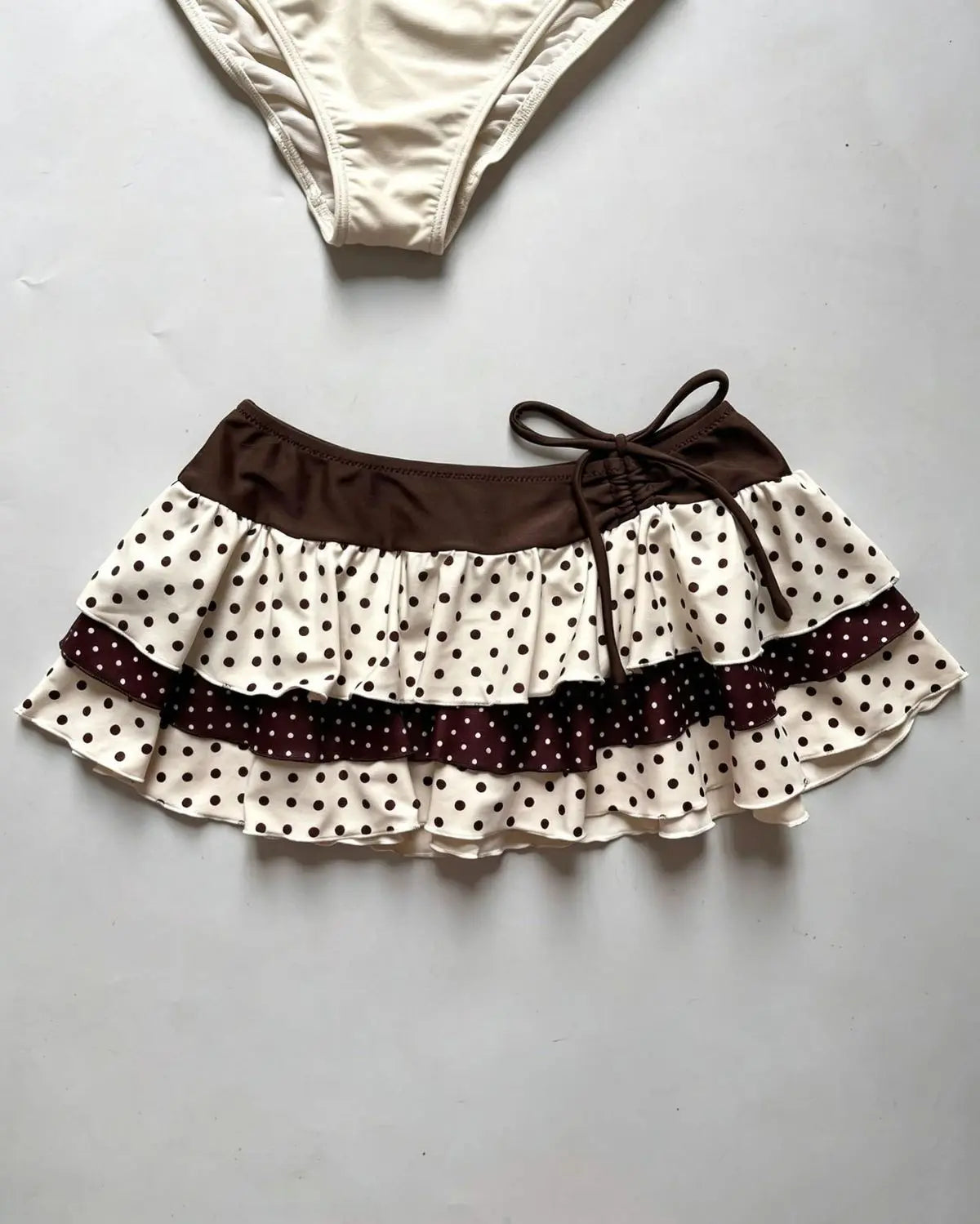 Sexy 3Piece Set Swimsuit Women's Bikini Summer Beach Y2k 2000s Polka Dot Fashion Chic Streetwear Backless Casual Top Gyaru Chic