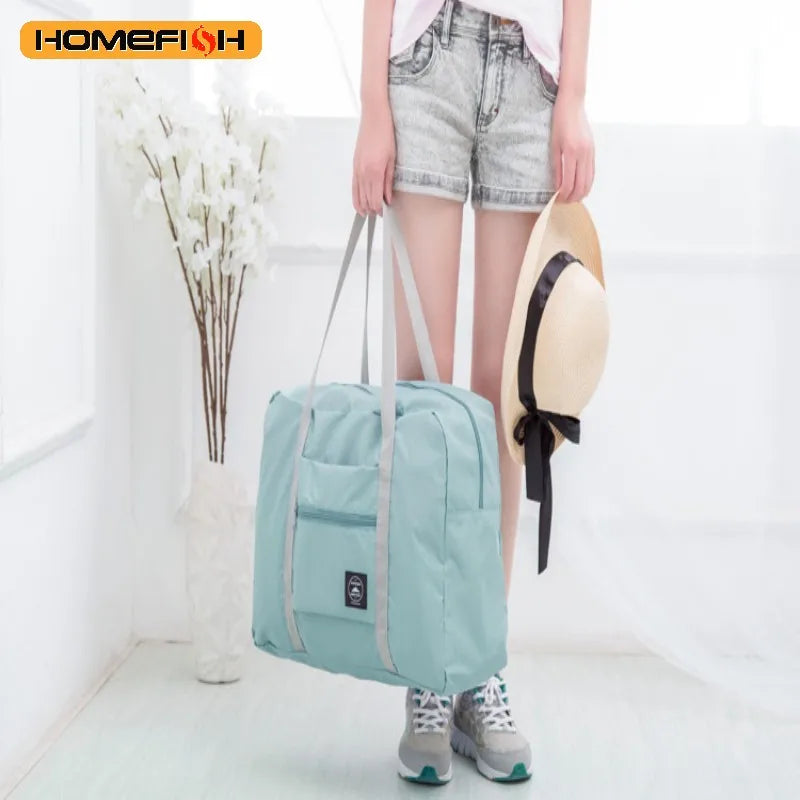 HOMEFISH Travel Bag Folding Travel Storage Bags Boarding Luggage Clothes Handbags Picnic Move House Large Handbag