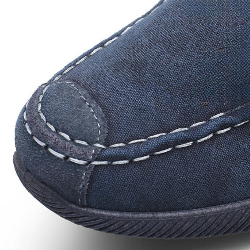 Luxury Designer Men's Canvas Shoes Slip on Casual Shoes Denim Male Loafers Soft Driving Moccasin Outdoor Breathable Men Sneakers
