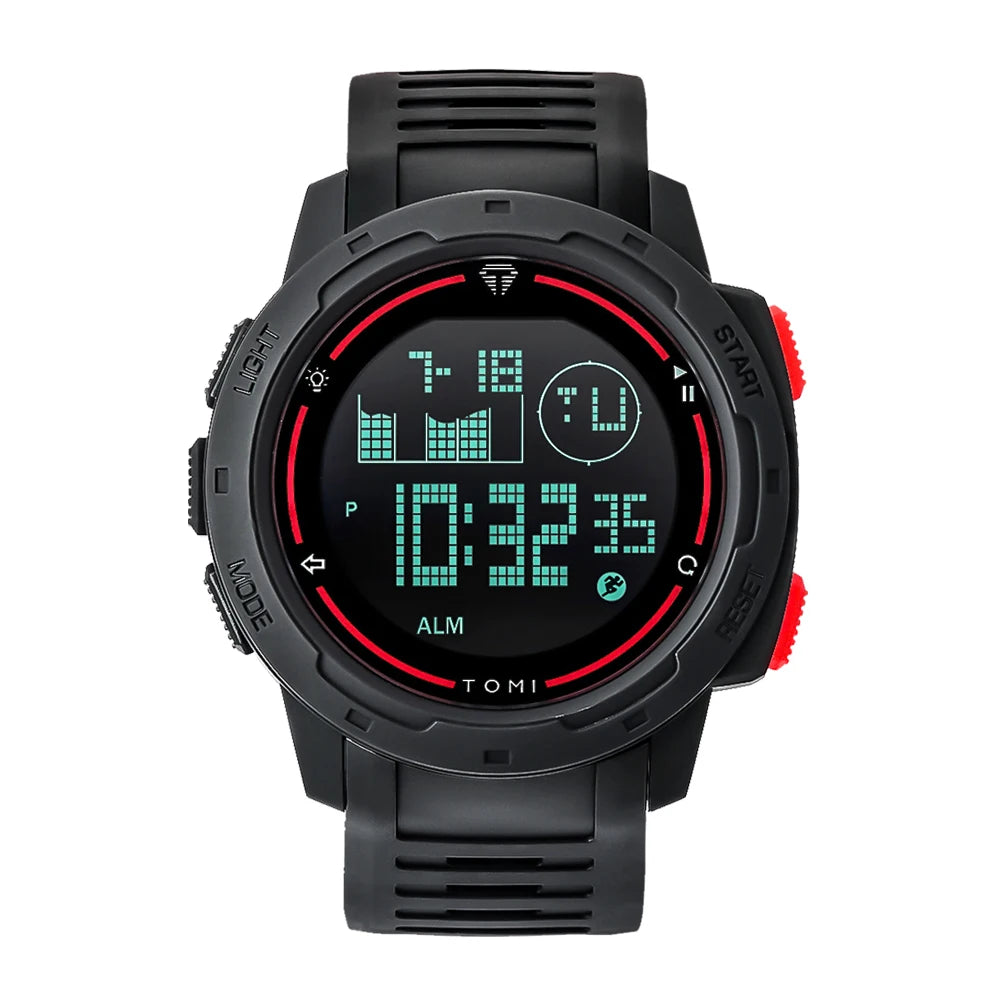 TOMI Sports Watch Digital Watch Multi functional Waterproof Stop Watch Student Sports Electronic Watch Children's Gift