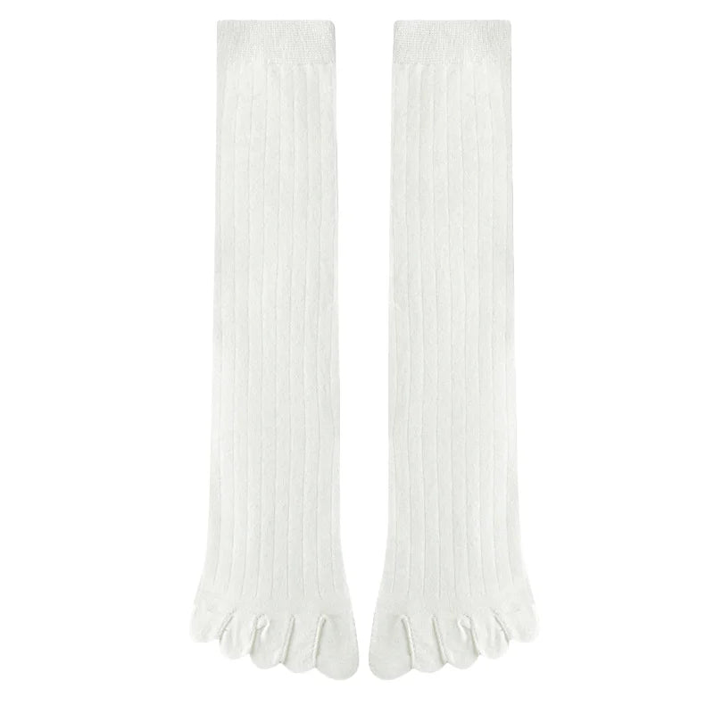 Men's Cotton Sweat Absorption Split-toe Knee-high Socks Breathable High Quality Soft Male Sock Comfortable Fashion Casual Sox
