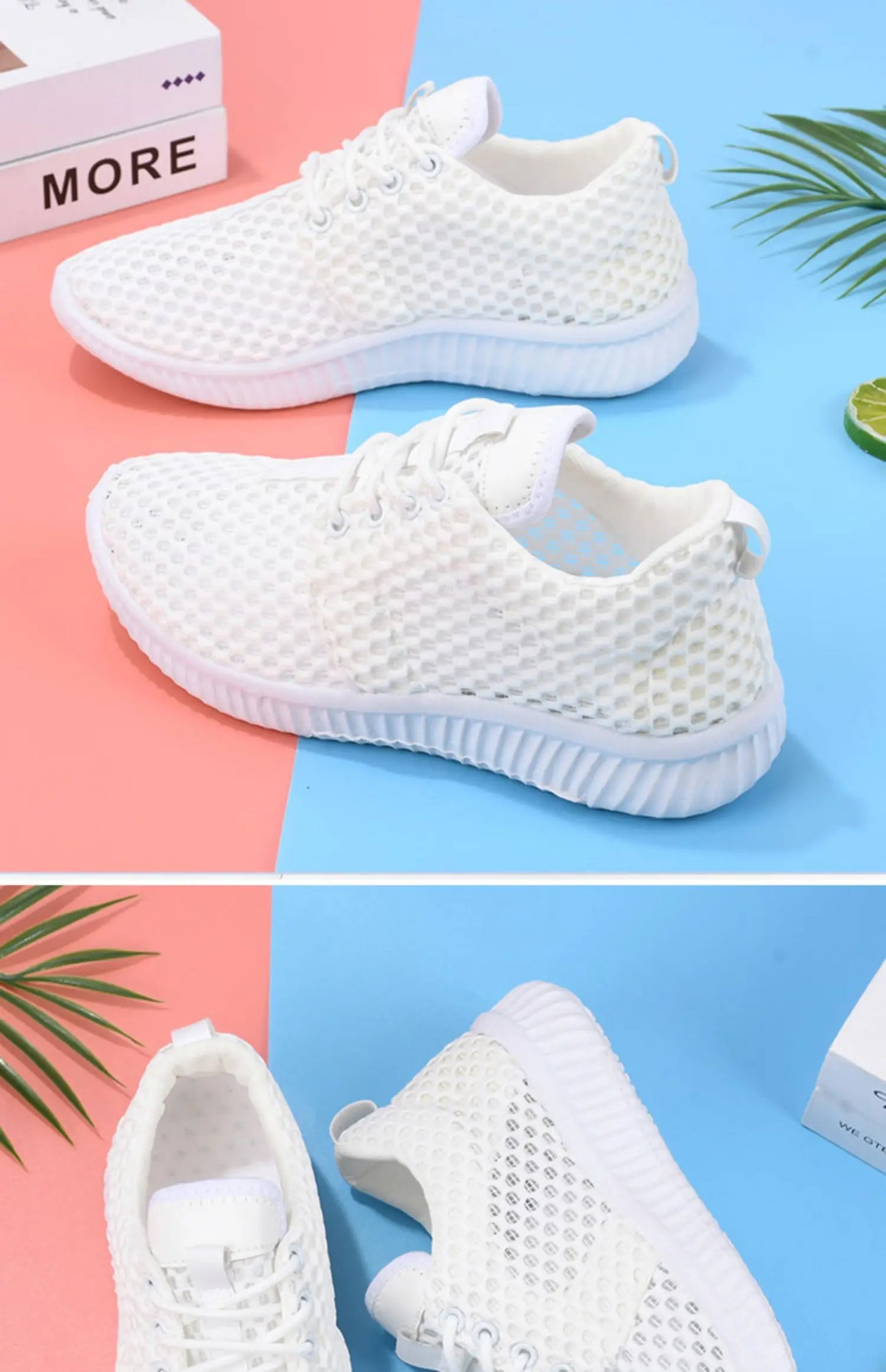 women's summer mesh shoes women's breathable mesh surface casual sports comfort mother's shoes anti slip soft sole  white shoe