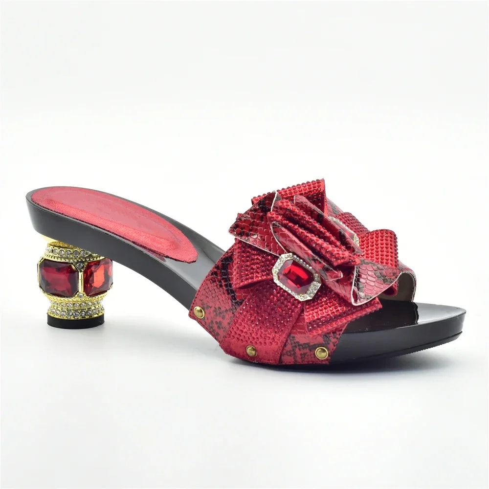 New Nigerian Women Party Pumps High Heels Designer Shoes Women Luxury 2025 Italian In Women High Quality African Wedding Shoes