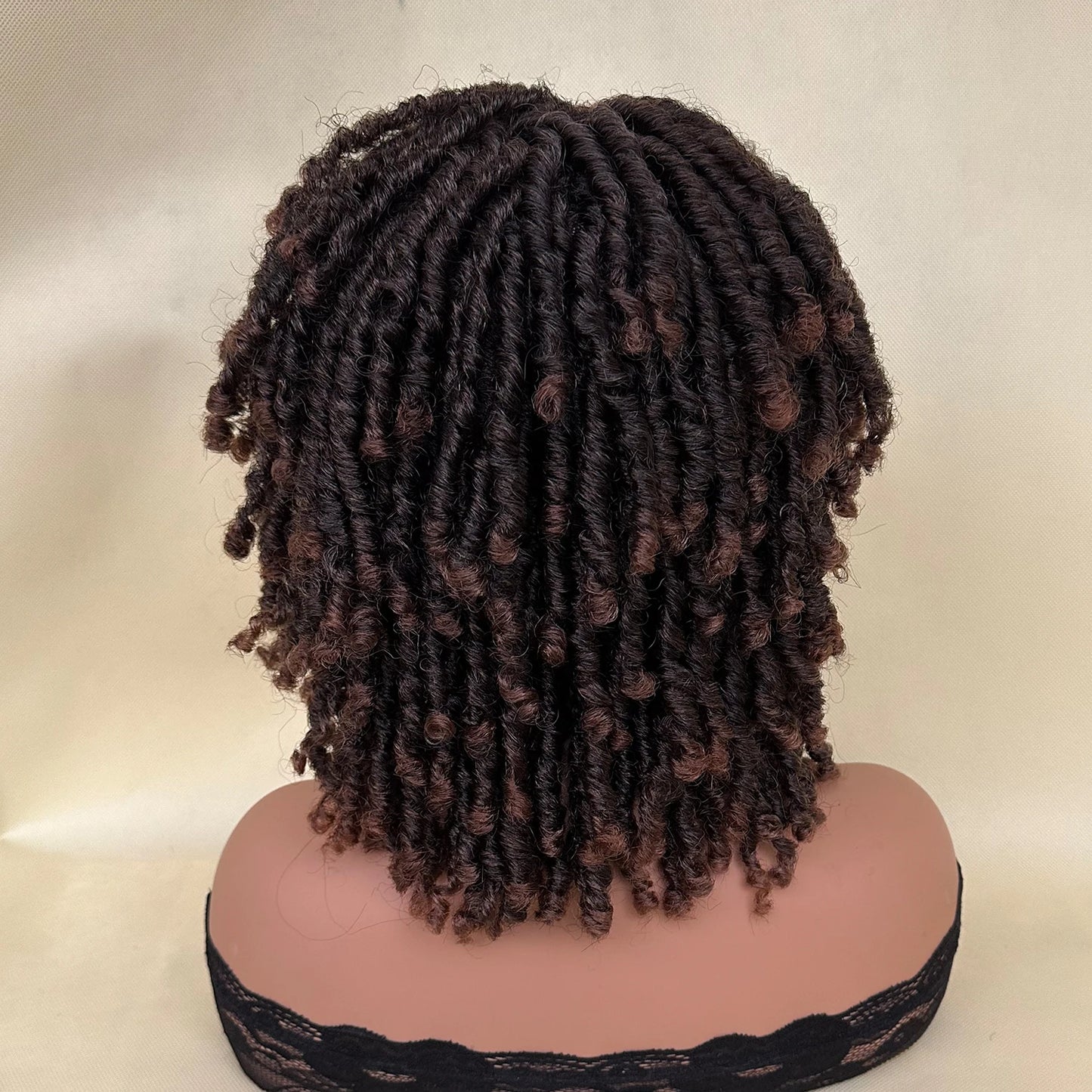 Short Dreadlock Wig Afro Crochet Twist Hair Wigs For Black Women Curly Synthetic Naturel Soft Faux Locs Wig