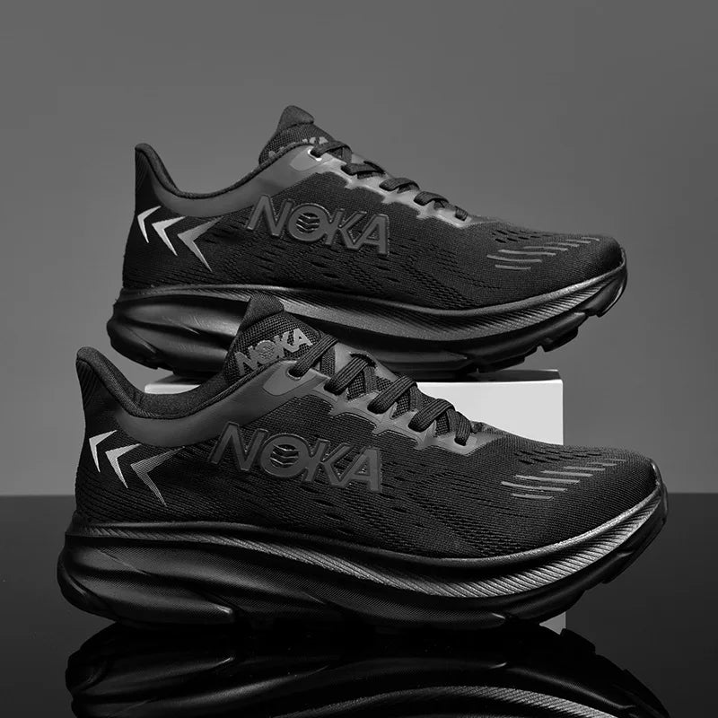 2025 New Fashion Trend Men's Thick Soled Running Sneakers Breathable Mesh Outdoor Sports Comfortable Lightweight Lace-up Shoes