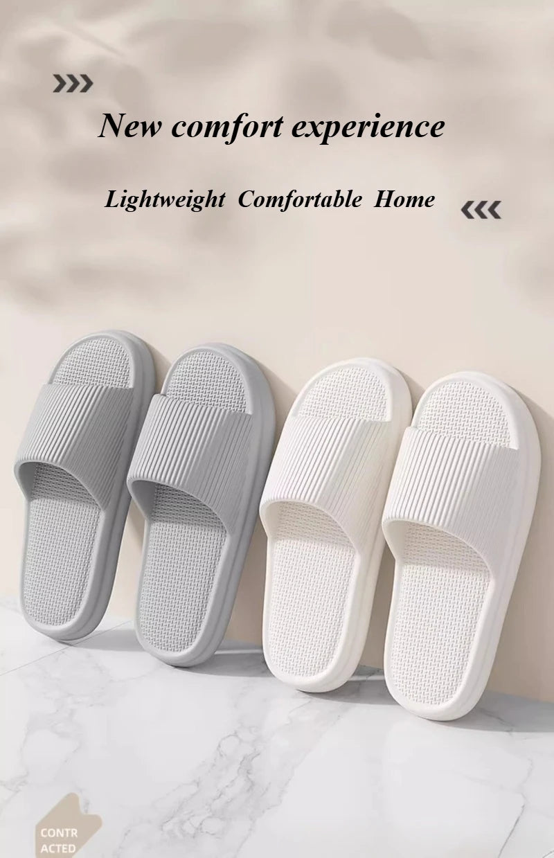 Brand Couple Home Simple Slippers EVA Soft Sole Light Slippers Bathroom Non-slip Slides Men's Outdoor Sandals Zapatillas De Casa