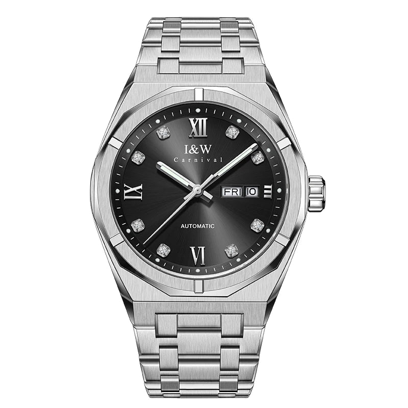 Montre Homme Luxury Brand IW CARNIVAL Mens Watches Sapphire Calendar Luminous 5bar Japan MIYOTA Movement Automatic Watch for Men