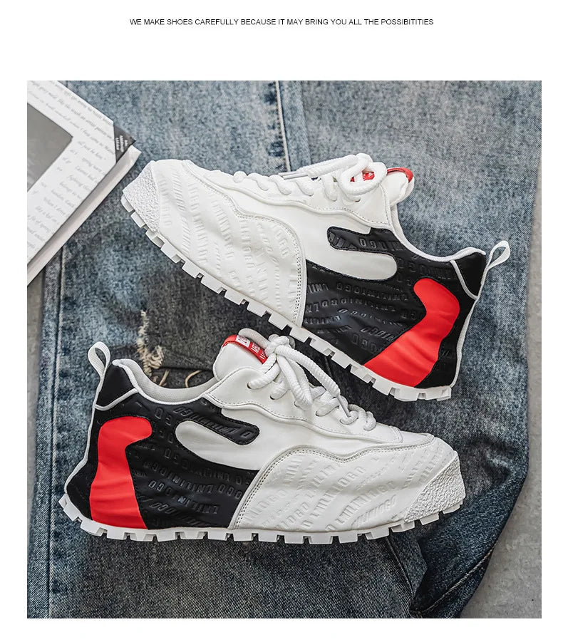 Fashion brand tenis men casual faux leather sneakers male wedged shoes new spring summer breathable trainers man gym run shoes