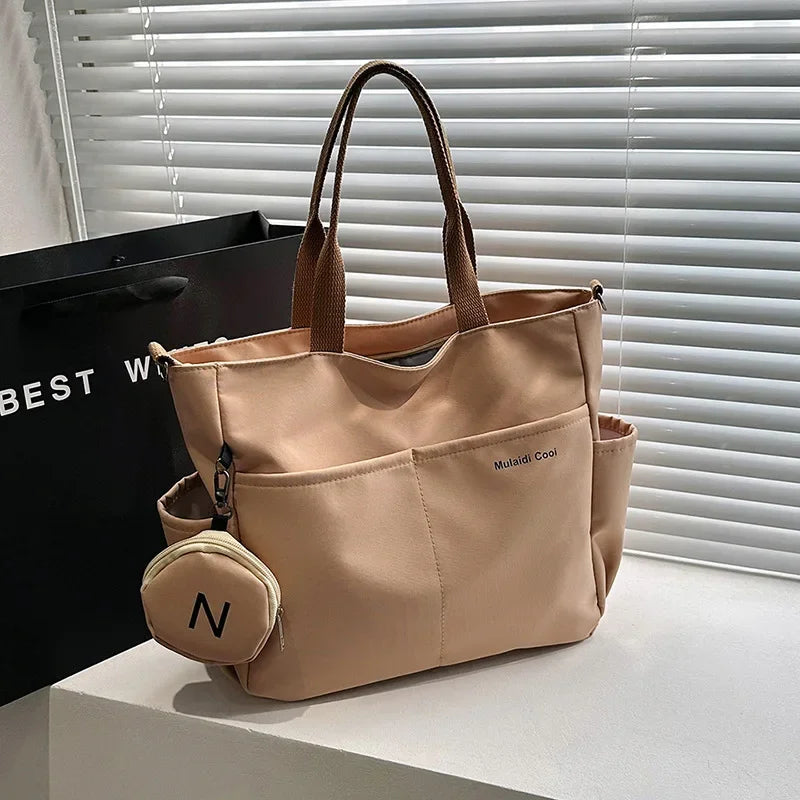 Korean version large capacity crossbody bag, versatile for male and female college students, travel shoulder bag, commuting bag