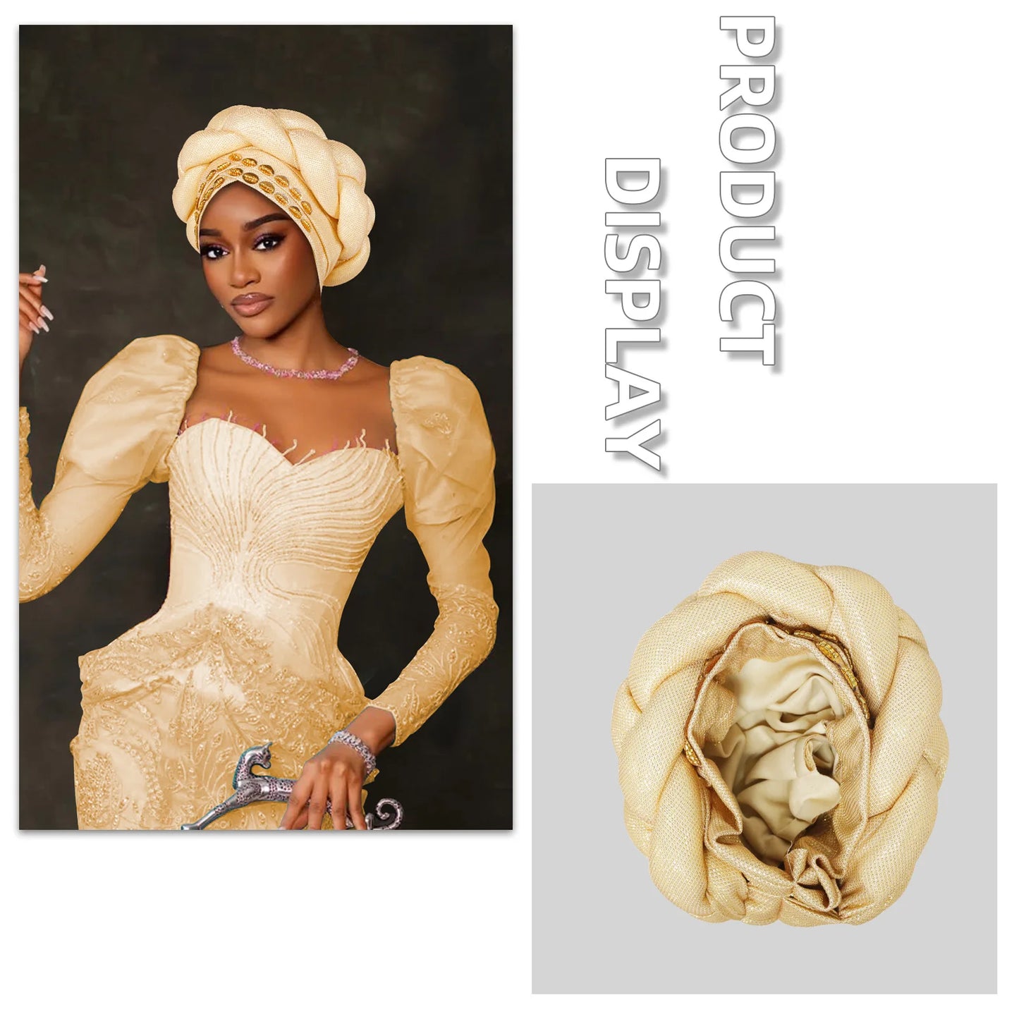 Fashion Hats for Women African Headtie Turban Auto Gele Head Wraps Cap Wedding Party Muslim Hijab Bonnet Headscarf Nigeria Geles
