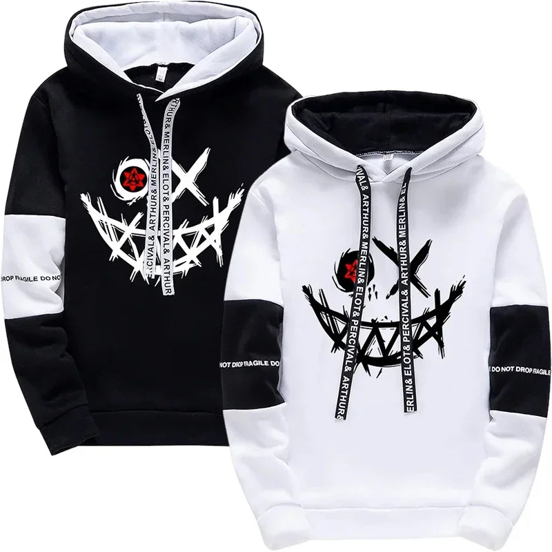 Men's Hooded Sweatshirts All Season Daily Casual Sport Tracksuit Urban Fashion Hooded Streetwear Long Sleeved Hoodie