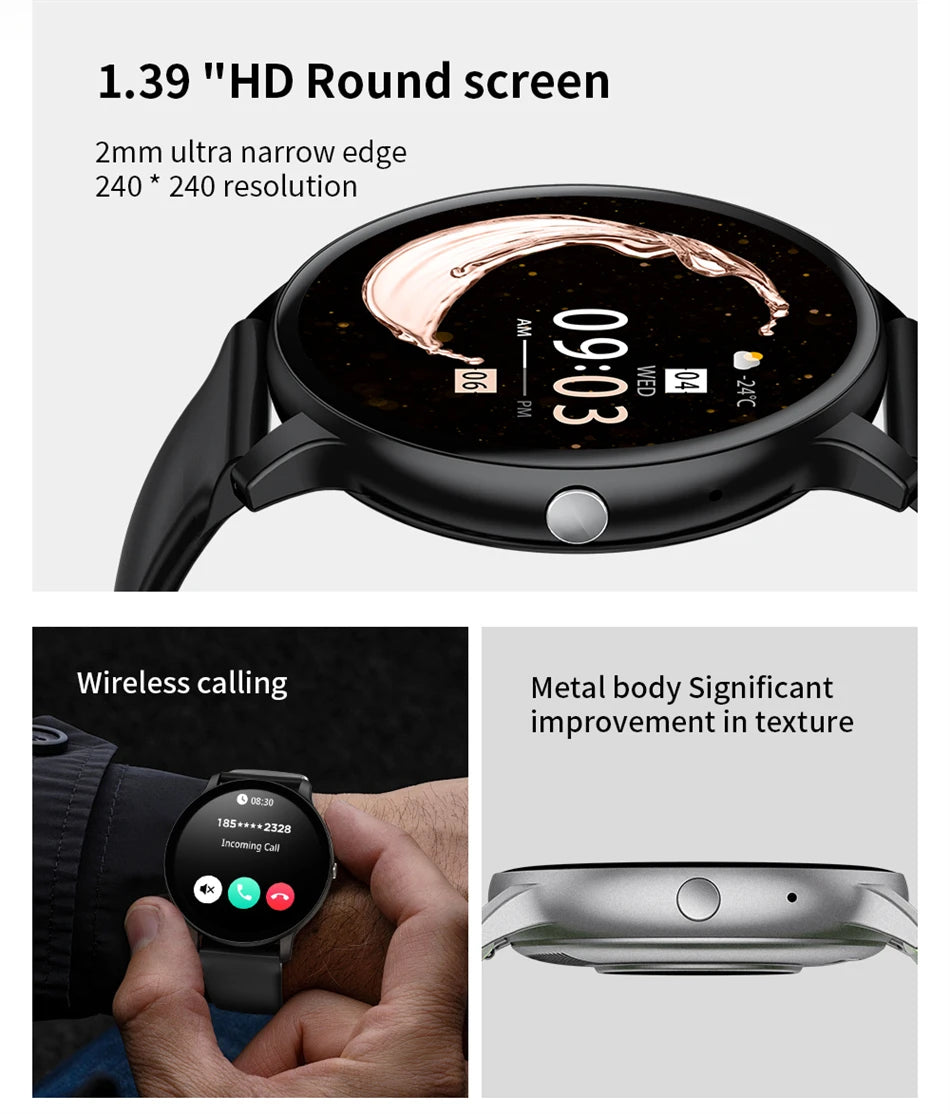 LIGE Women's SmartWatch Blood Oxygen Monitor Sports Fitness Tracker Bluetooth Call Al Voice Assistant Watches For Android IOS