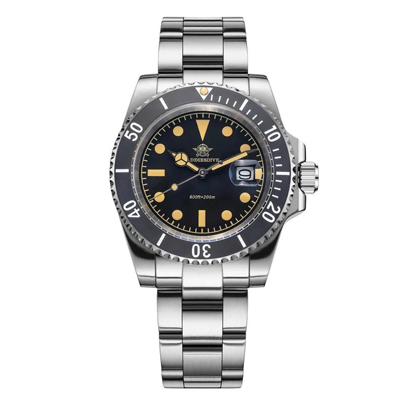 ADDIESDIVE Luxury Quartz Watch For Men Stainless Steel 20Bar Waterproof Dive Super Luminous AD2054 Fashion Watches Reloj Hombre