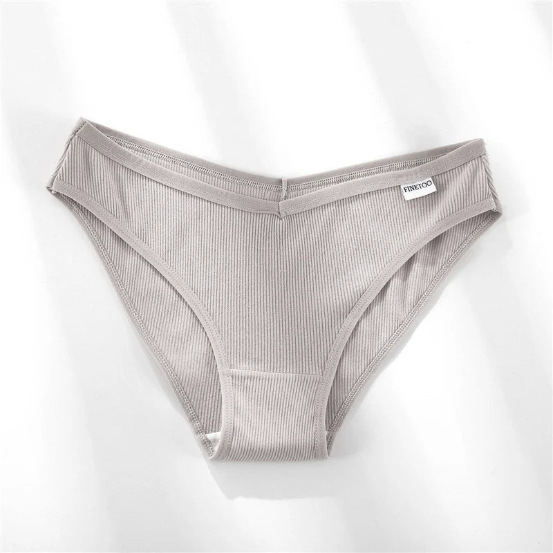 5PCS Women Cotton M-4XL Panties Briefs Female Sexy V Wasit Underwear Ladies Underpants Pantys Girls Plus Size Intimates Lingerie