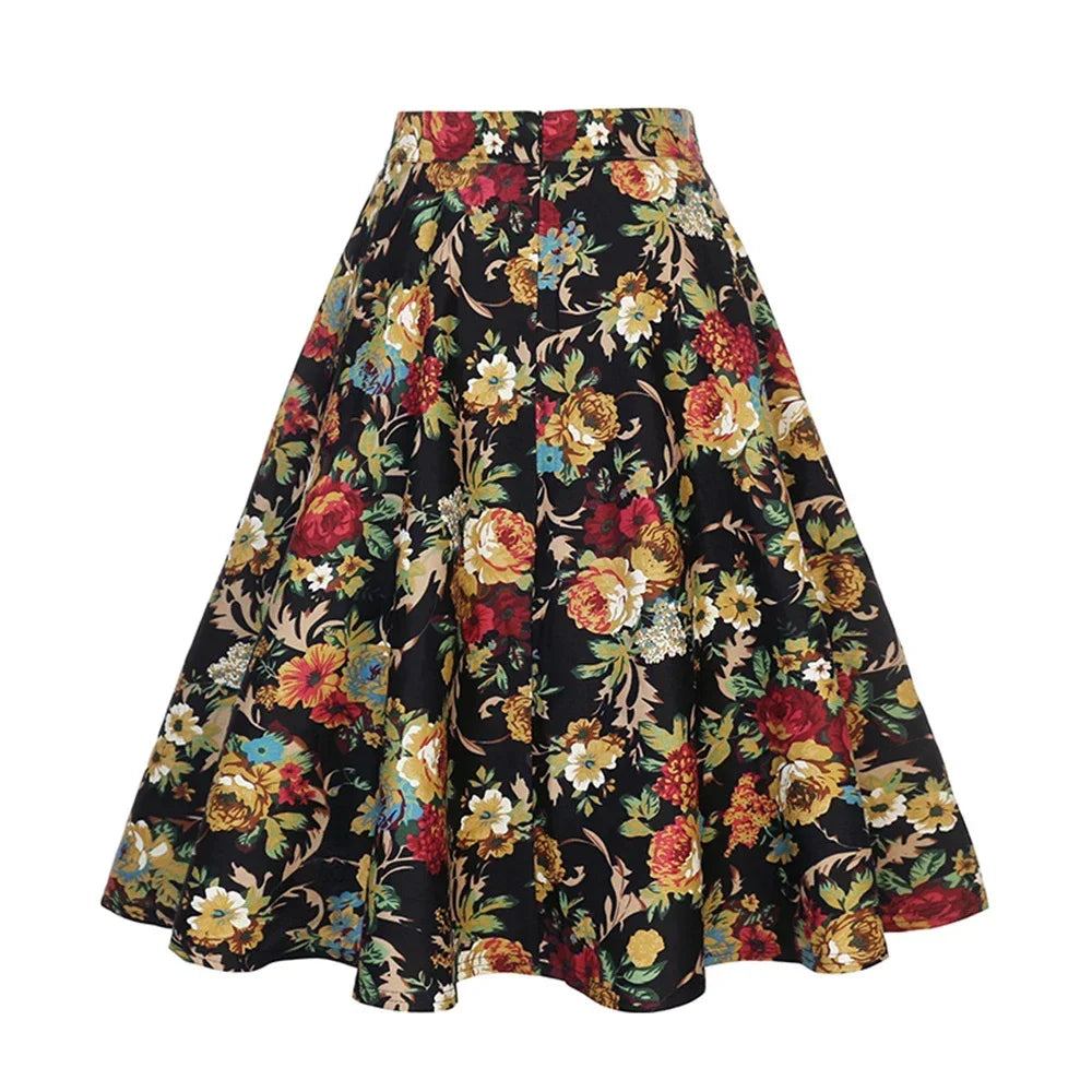 Casual 1950s Style Vintage Women's Party Summer Skirt 2024 New Harajuku Retro A Line Fashion Housewife Rockabilly Street Skirts