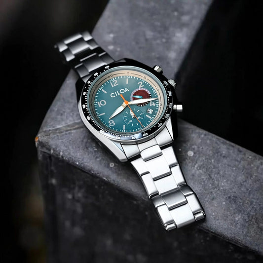 CILOA 2025 New Men's Business Sports Casual Stainless Steel Waterproof Quartz Watch