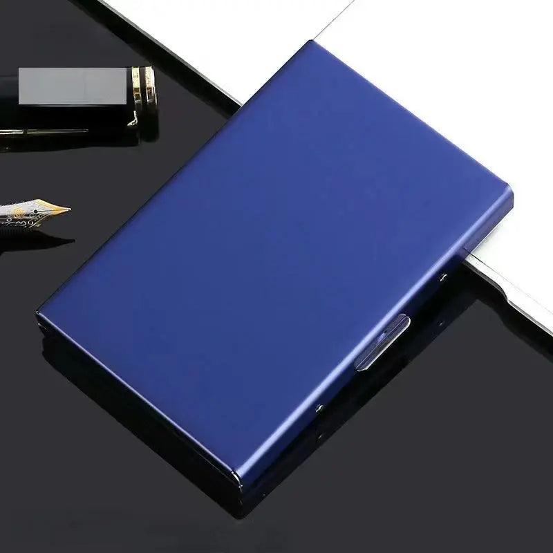 10 Slots Stainless Credit Card Holder Men Slim Anti RFID Travel ID Cardholder Debit Box Women Wallet Metal Case Porte Carte