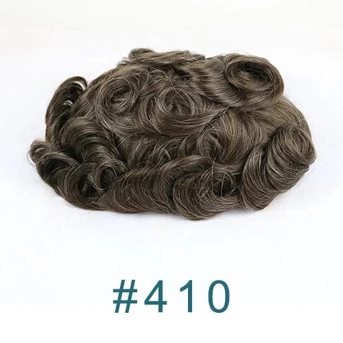 0.02mm Super Ultra Thin Skin 80% Density Natural Hairline Men Toupee Blonde Brown Grey Human Hair Undetected Capillary Prosthesi