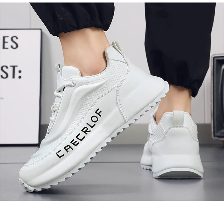 Men's Low-Top Fashionable Color-Blocked Casual Sneakers, with Comfortable Lining, Non-Slip and Wear-Resistant, Height-Increasing Thick Sole, Dual-Purpose Sports and Casual Shoes