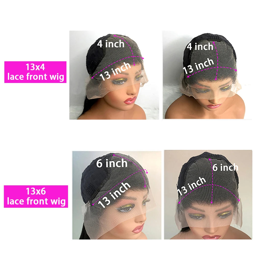 P427 Highlight Human Hair Wig 13x4 Body Wave Lace Front Wigs 30 40 Inch 13x6 HD Lace Frontal Human Hair Wigs 200% Density