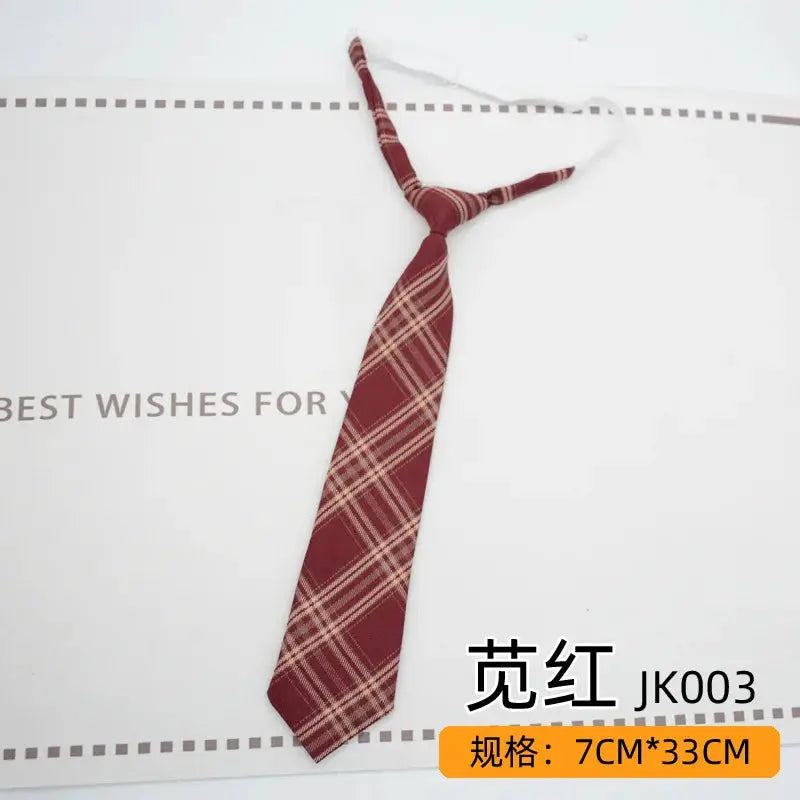 Trendy JK Ties Bowtie Women College Student Collar Neckwear Daily Shirt Accessories Cotton Plaid Bowknot Lolita Girls Lazy-tie BAZAARHUBO