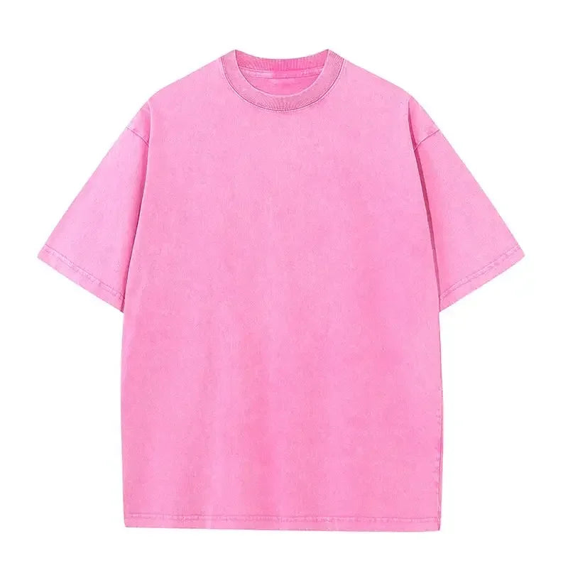 230GSM 100% Combed Cotton T Shirt for Women Men Washed T-Shirt Oversized Tshirt Casual Top Tee Shirt Luxury Male Clothing