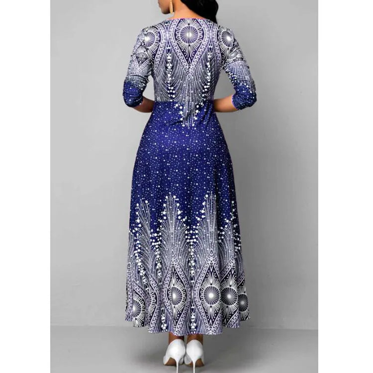 New 2026 Women's South African Long Dress For Women Dashiki Fashion Summer Print Dress Ankara Party Dress Festa African Clothing