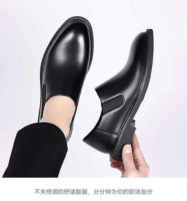 Men's Classic Leather Oxford Shoes Business Casual Dress Shoes Soft Sole Comfortable Slip-On Loafers Driving Office Shoes for Me