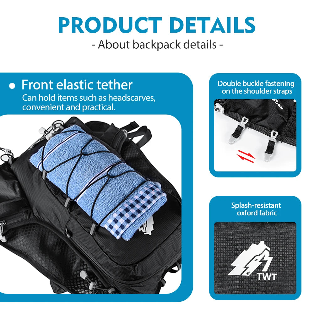 20L Ultra Lightweight Hydration Vest with 2L Water Bladder for Outdoor Hiking Cycling Marathon Outdoor Mountaineering Backpack