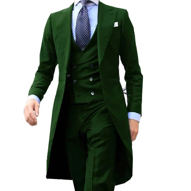 CustomizedGold Collar Ivory Men Suit Wedding Party Formal Groom Groomsman Prom Business Male Tuxedos 3 Piece Set Jacket Vest Pan