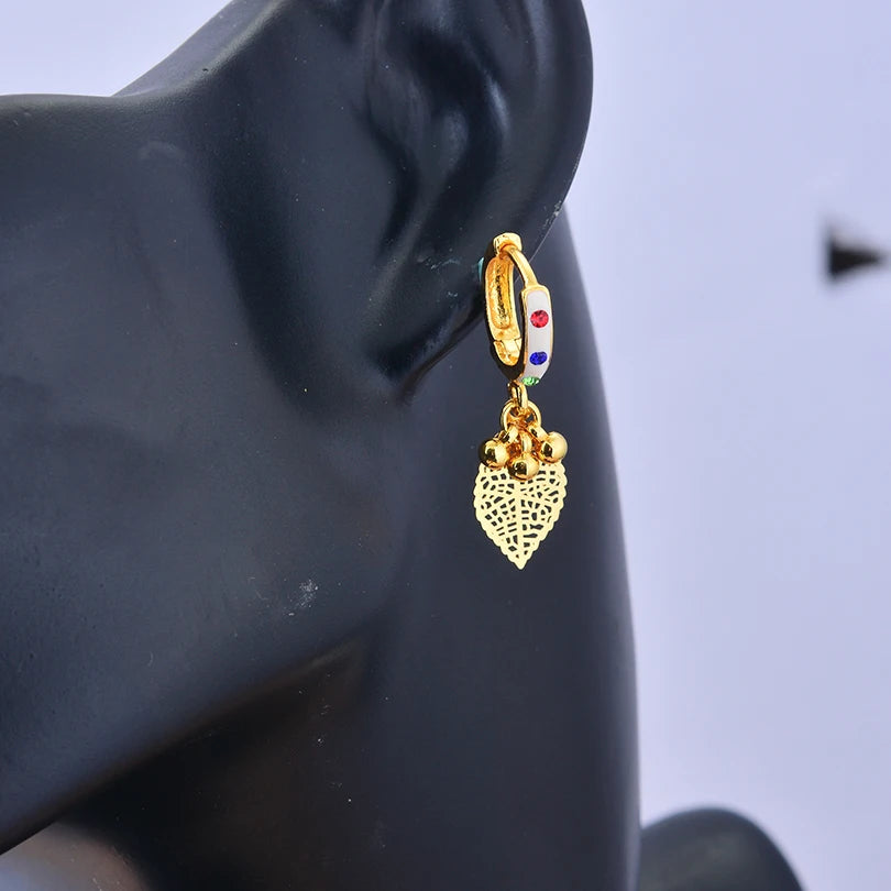 Ethiopian Gold Color Earrings For Woman African Fashion Wedding Bridal Party Wife Earrings Jewelry New
