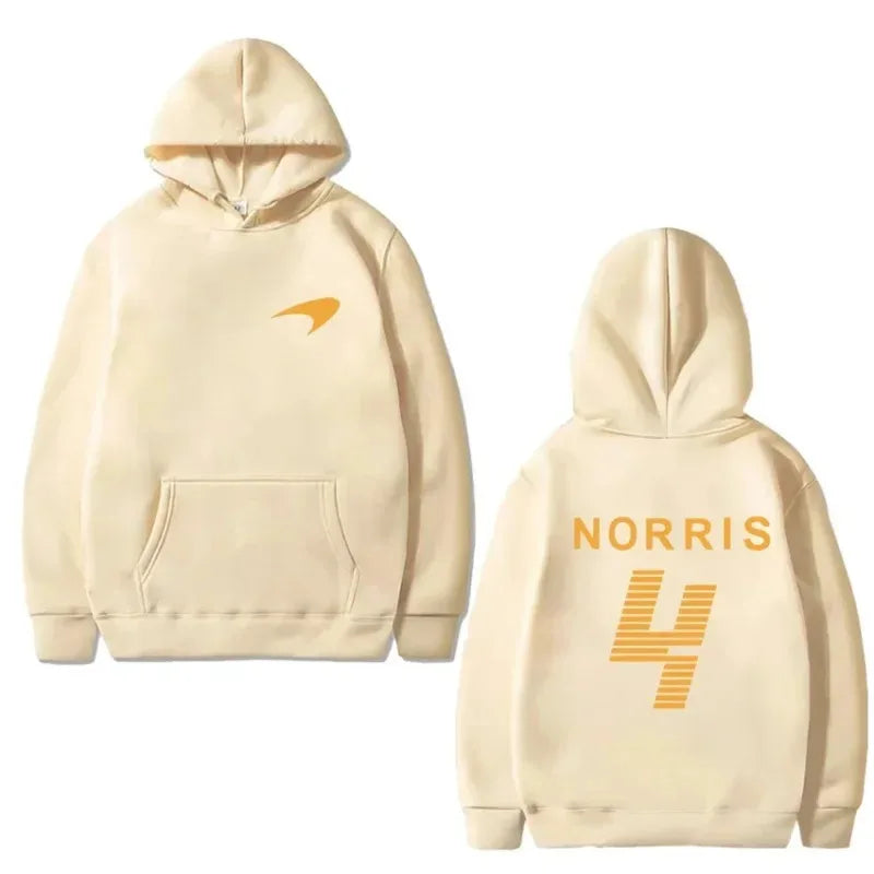 Hot sale Lando Norris Racing Driver Double Sided Print Sweatshirt Men Women Oversized Hoodie Unisex Fleece Long sleeve pullovers