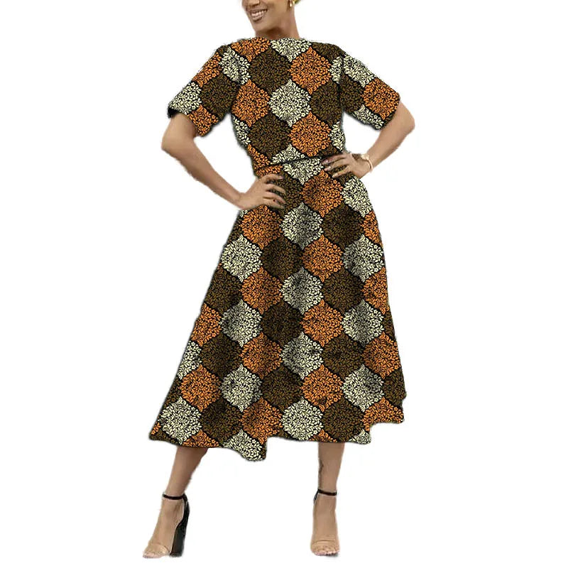 New Fashion Africa Print Clothes Original Design Ankara Outfits Short Tops Patch Skirts Tailor Made African Party Garments