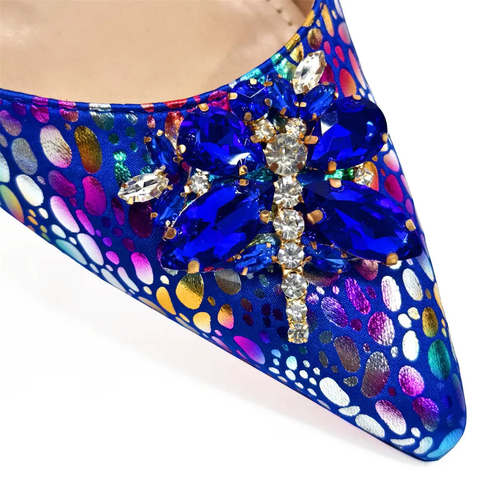Italian Design African Ladies Party Shoes and Bag Nigerian Fashion Lace Mini Bags and High Heel Pointed Shoes