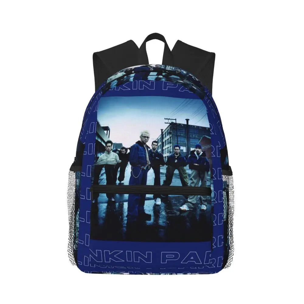 L-Linkin-S P-Park-S Band Student Backpack School Bag Hiking Travel Daypack for Boys Girls Fashion Bookbag Shoulder Bags