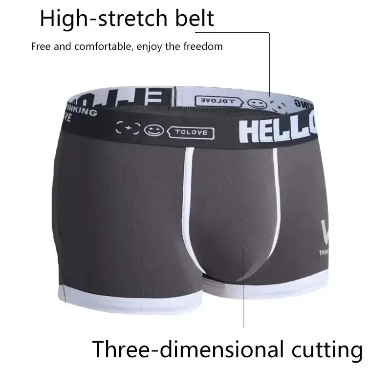 Men's Underwear Cotton Underwear Letter Waistband Comfortable Breathable Soft High Elasticity Boxer Fashion Casual Sports Shorts