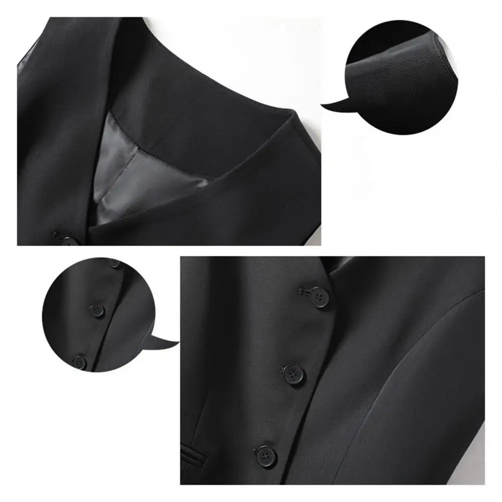 Women Fashion Vest Solid Single Breasted Waistcoats Vest Vintage Jackets Female Chic Lady Tank Tops Sleeveless Vests For Women