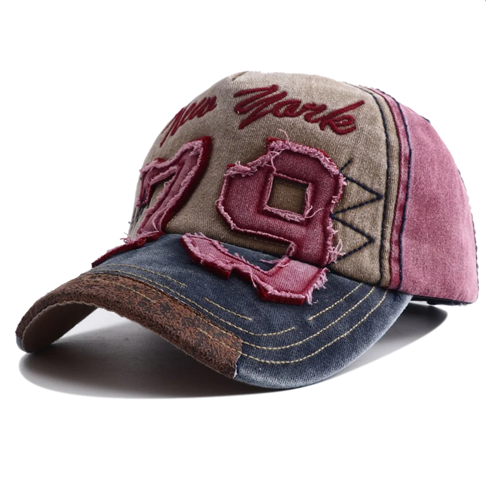 New Unisex Washed Cotton Baseball Cap Men Women Letter Embroidery Vintage Cap Adjustable Casual Outdoor Streetwear Sports Hats BAZAARHUBO
